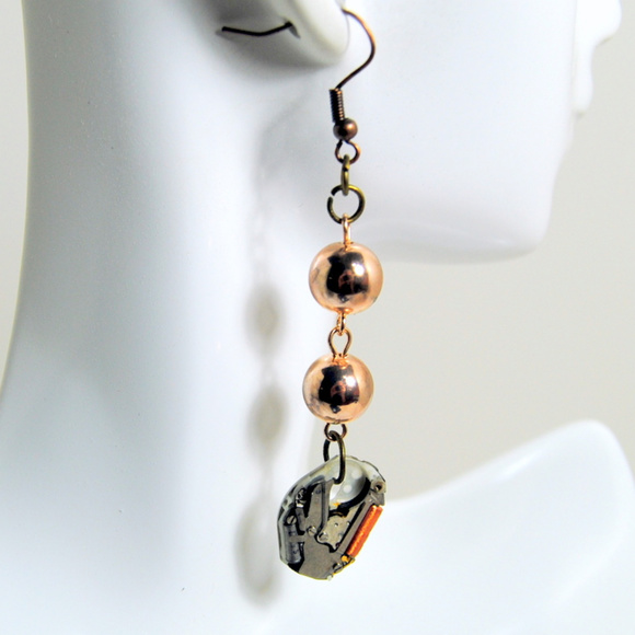 Steampunk Upcycled Watch Parts Earrings Jewelry - Picture 1 of 2